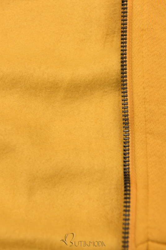 Basic elongated hoodie in yellow