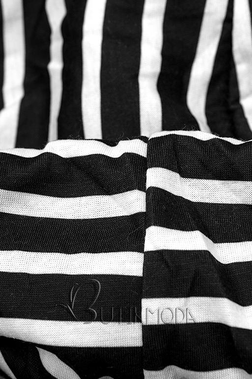 Hoodie sweatshirt dress with striped detail khaki