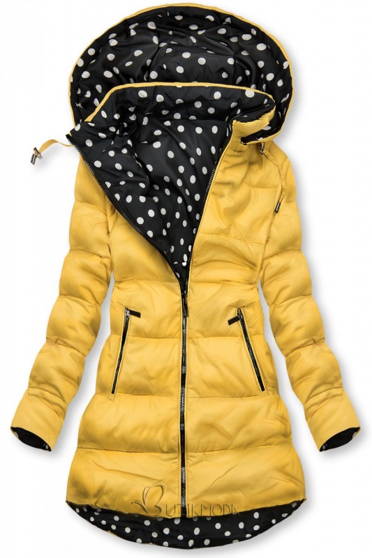 Yellow/polka dot reversible jacket