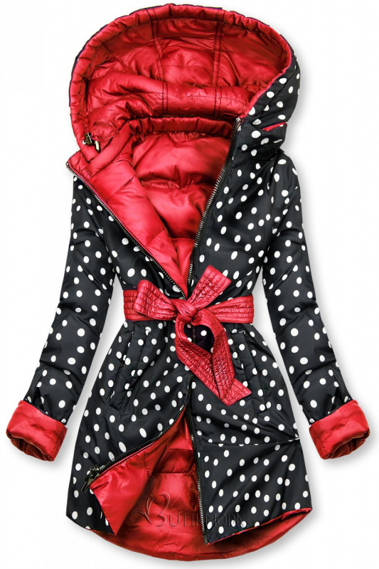 Red/polka dot reversible jacket