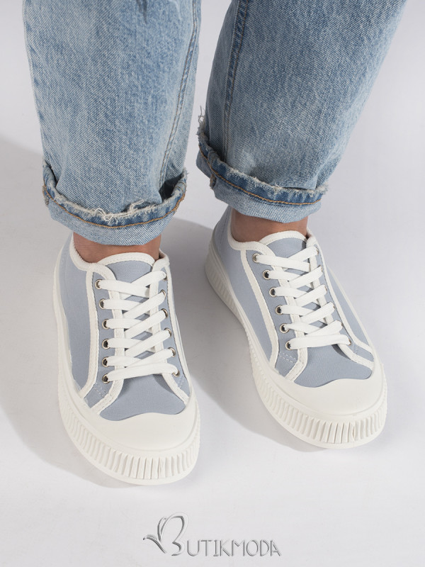 Light Blue Women's Platform Sneakers