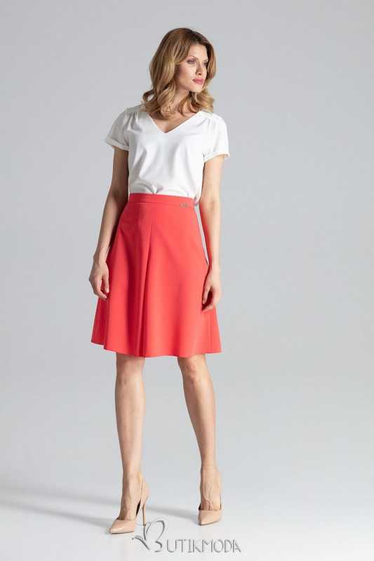 Pink Midi Skirt in A-Line Cut