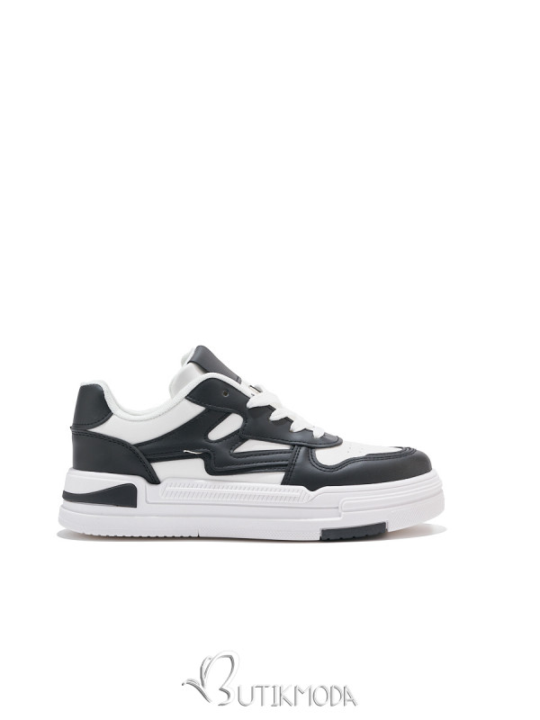 Black and White Platform Sneakers