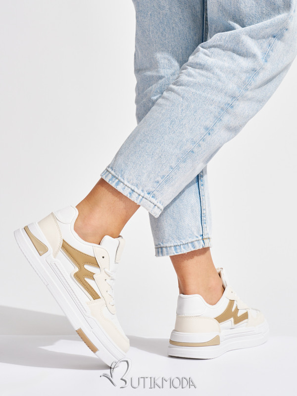 Beige Platform Sneakers