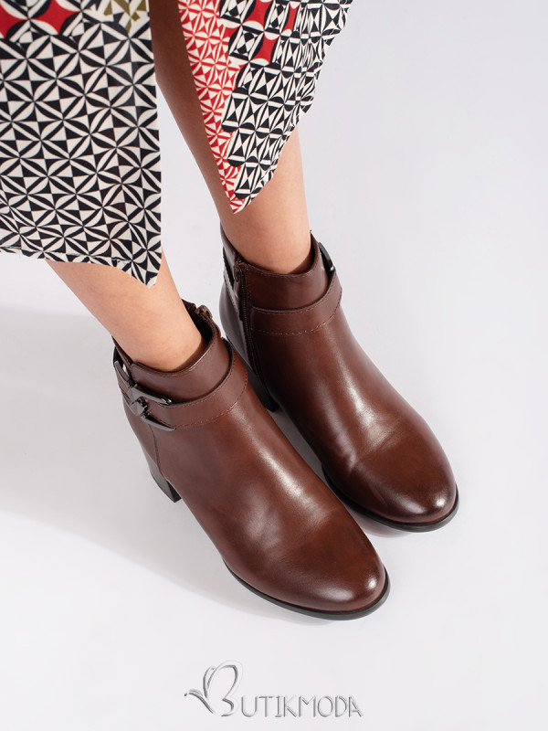 Brown Sergio Leone Ankle Boots with Heel