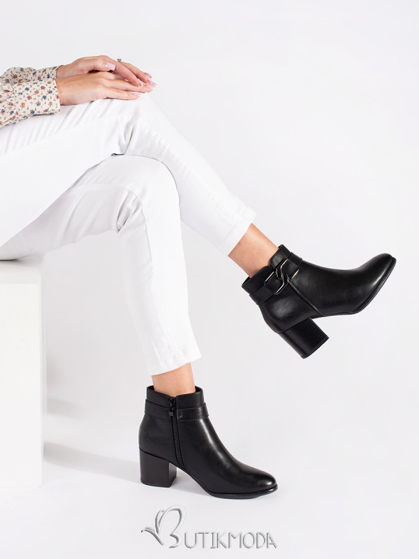 Black Ankle Boots Sergio Leone with Heel