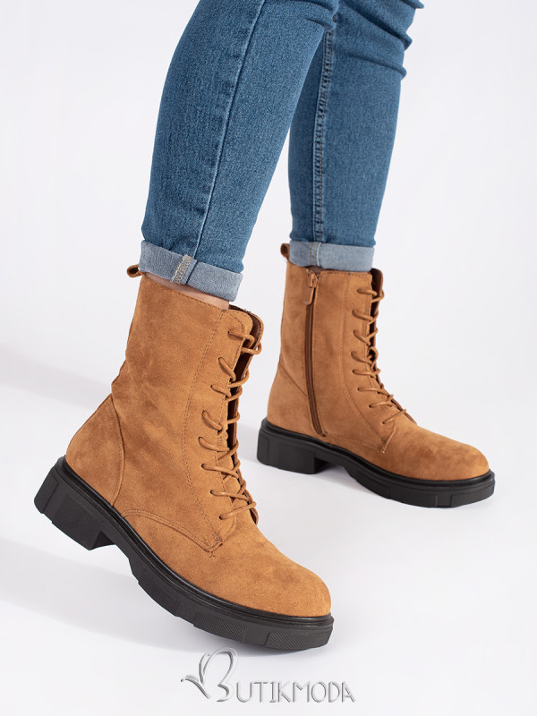 Light Brown Insulated Ankle Boots