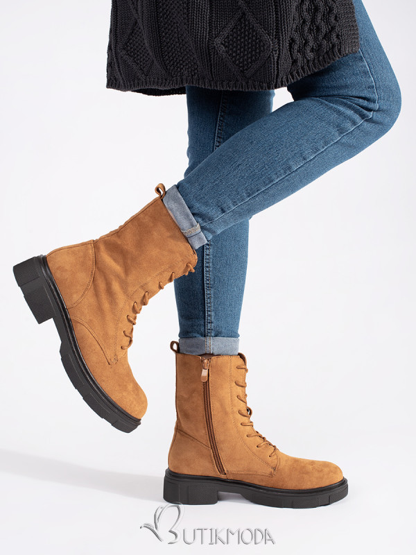 Light Brown Insulated Ankle Boots