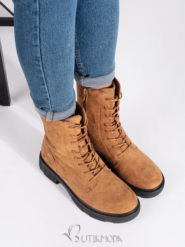 Light Brown Insulated Ankle Boots