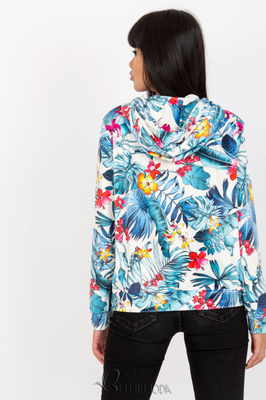 Trendy Women's Hoodie with Floral Pattern