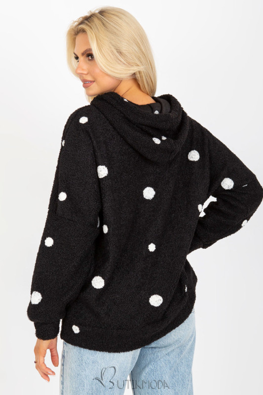 Black Hoodie with Dots