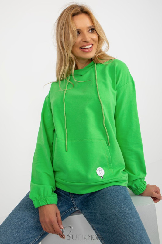 Green Women's Hoodie with Pocket