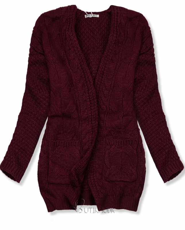 Burgundy hot sale short cardigan