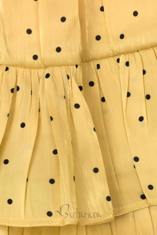 Yellow polka dot skirt