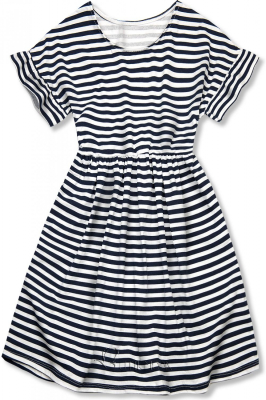 Blue-white loose striped dress II.