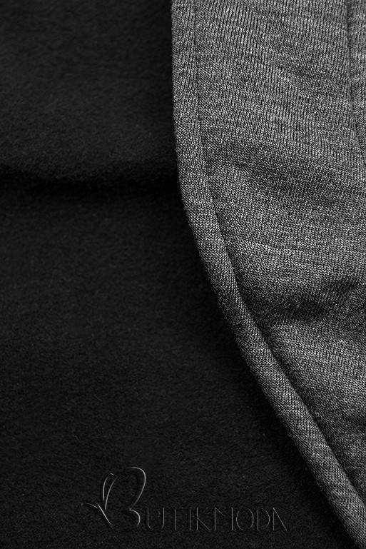 Graphite asymmetric hoodie