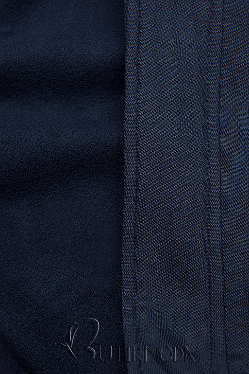 Dark blue asymmetric hoodie