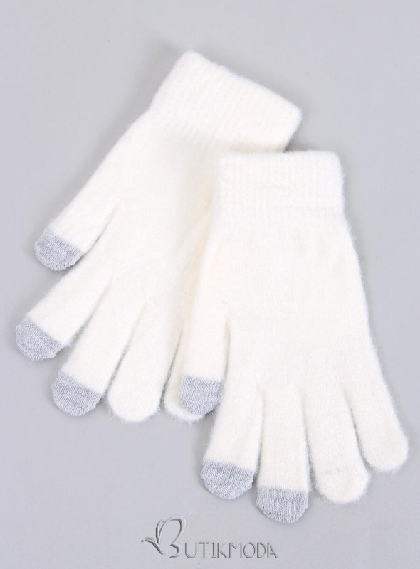 Women's basic gloves ecru