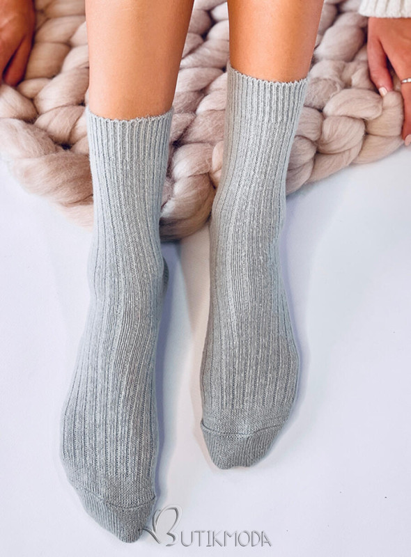 Light grey warm women's socks