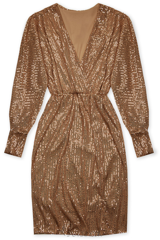 Mocca brown dress with sequins