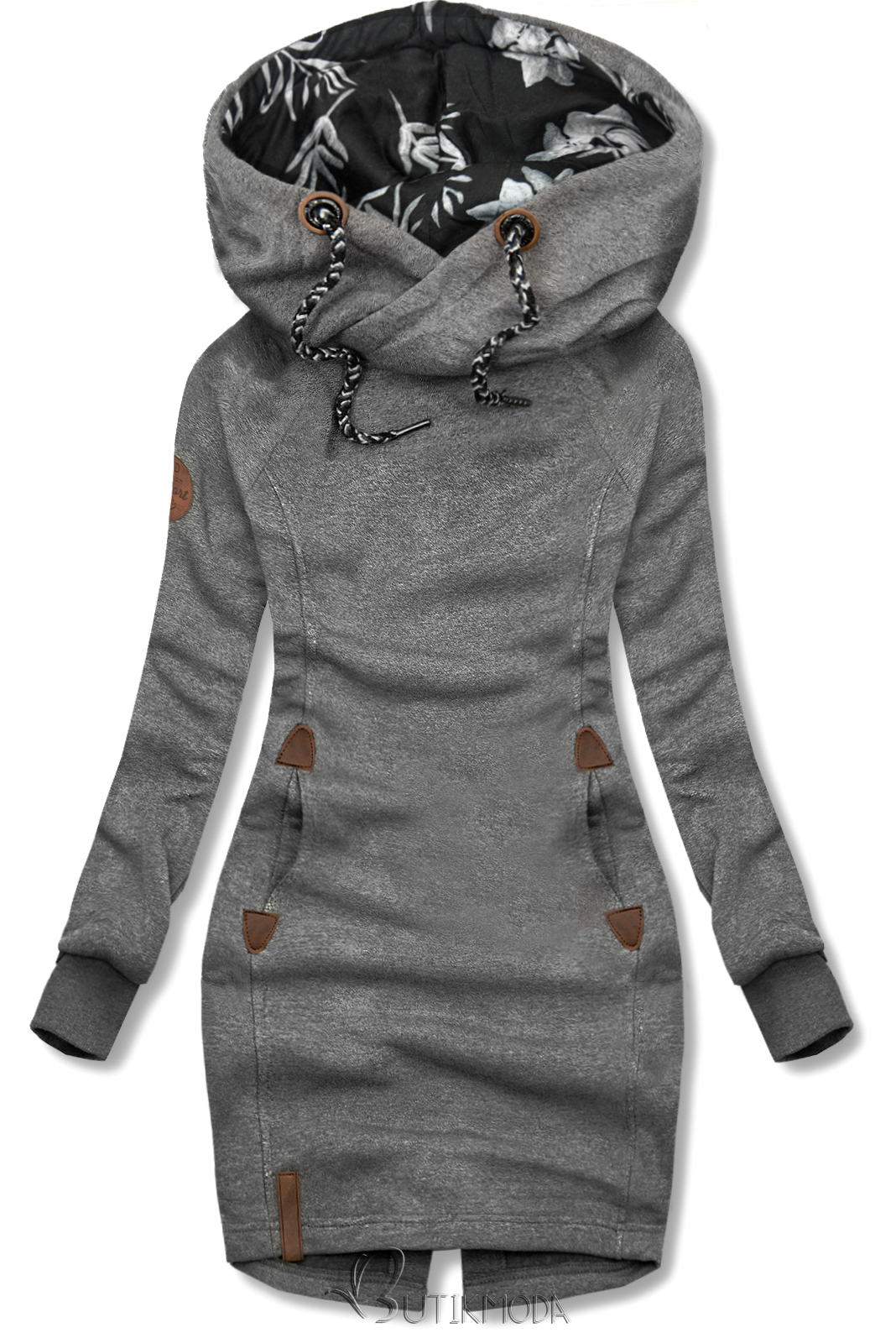 dress with hoodie dark gray