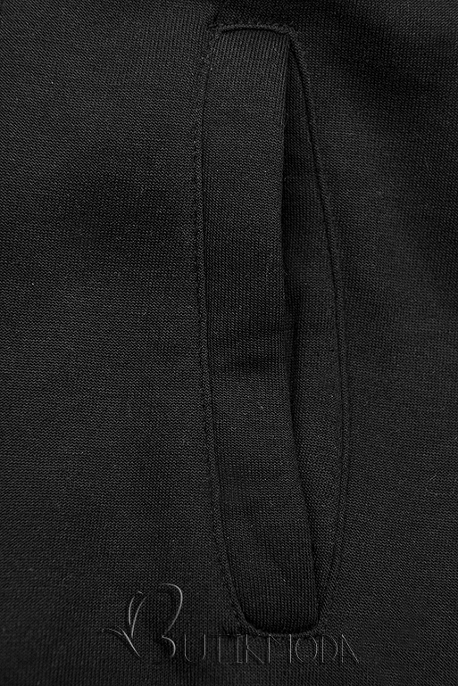 Black asymmetric hoodie