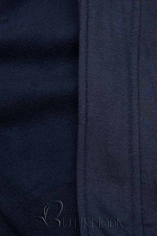 Dark blue asymmetric hoodie