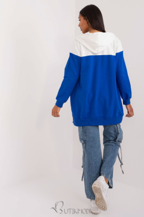 Blue Women's Hoodie with Zipper