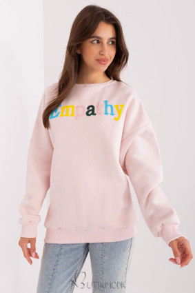 Light pink Sweatshirt with "Empathy" Print