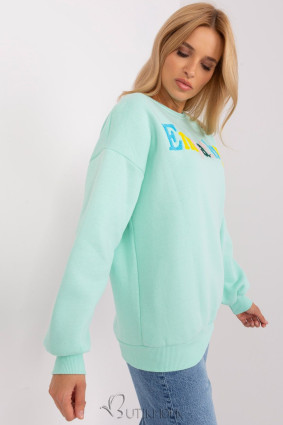 Soft Mint Sweatshirt with "Empathy" Print