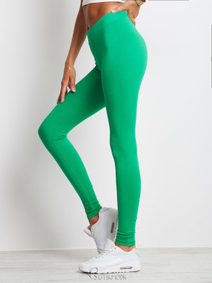 Green Basic Leggings