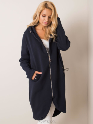 RUE PARIS Long Navy Hoodie