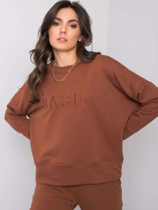 Brown Women's Cotton Sweatshirt