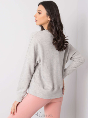 Light Gray Melange Women's Cotton Hoodie