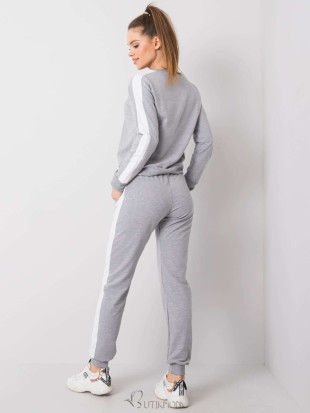 RUE PARIS Women's Gray Melange Tracksuit