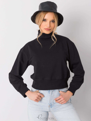 Black Basic Sweater with Turtleneck