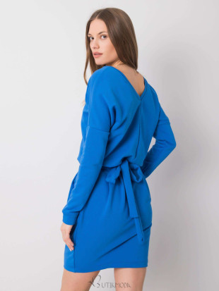 Simple Blue Dress with Long Sleeves