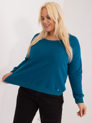 Ocean Blue Plus Size Sweatshirt without Hood