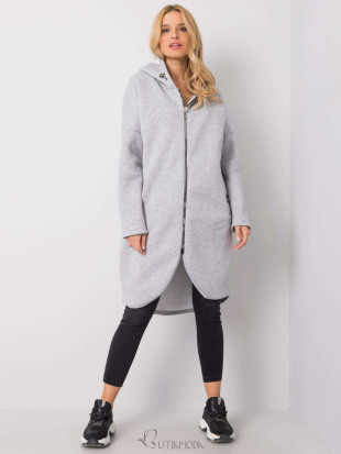 Long Gray Melange Hoodie RUE PARIS