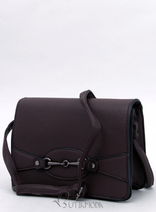Chocolate brown handbag made of eco-leather