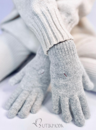 light grey DOGGY women's gloves