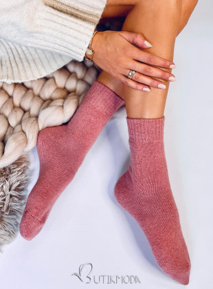 Pink woolen socks