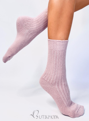 Pink warm women's socks