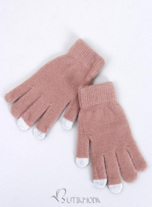 Women's basic gloves salmon