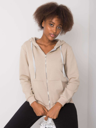 Beige Cotton Hoodie