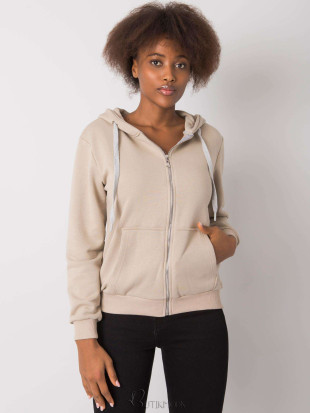 Beige Cotton Hoodie