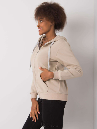 Beige Cotton Hoodie