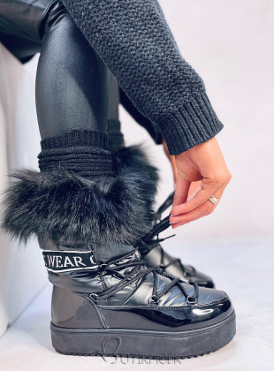 Black snow boots CLASSIC