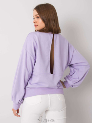 Purple Sweatshirt with Back Cutout