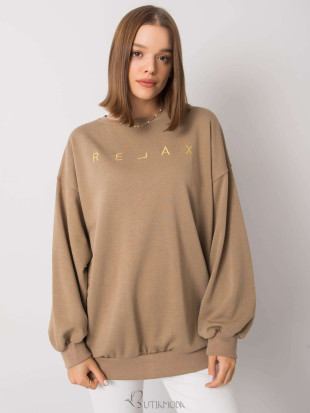 Beige Crew Neck Sweatshirt